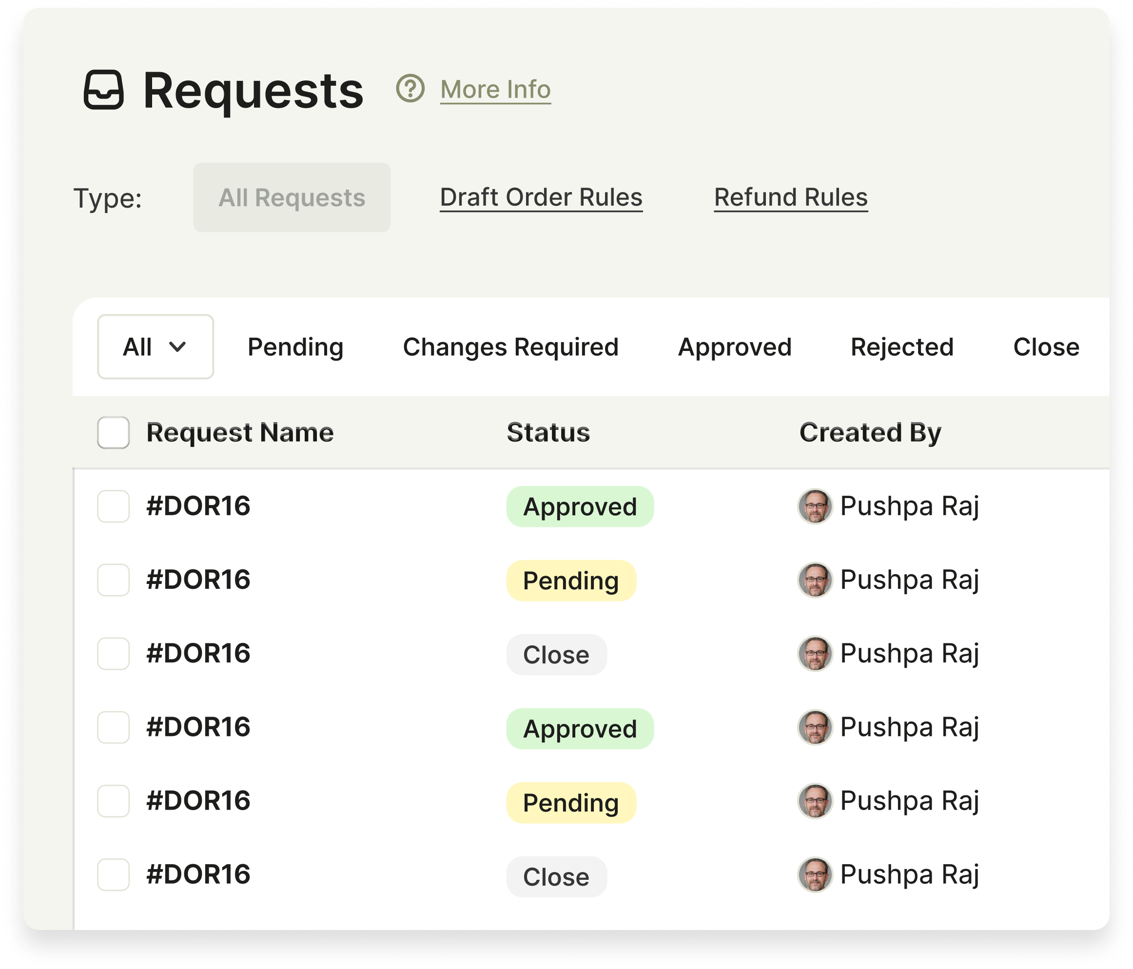 Quick Approve App Screenshot